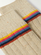 Paul Smith - Ulysses Striped Ribbed Cotton-Blend Socks