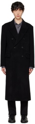 Dunst Black Tailored Double-Breasted Coat