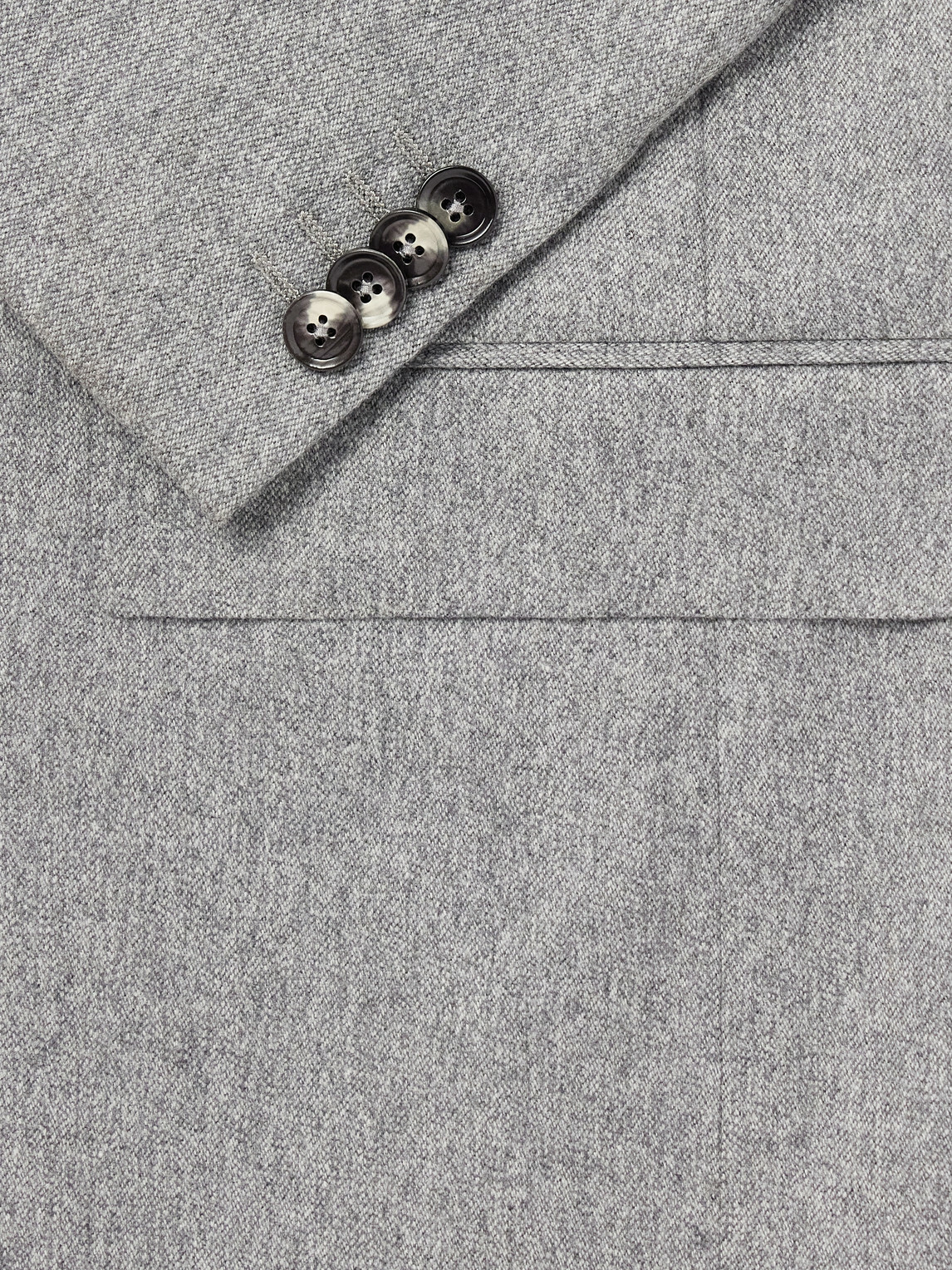 Zegna - Wool and Cashmere-Blend Mélange Flannel Suit Jacket - Gray