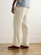 Mr P. - Edward Straight-Leg Garment-Dyed Linen Drawstring Trousers - Unknown