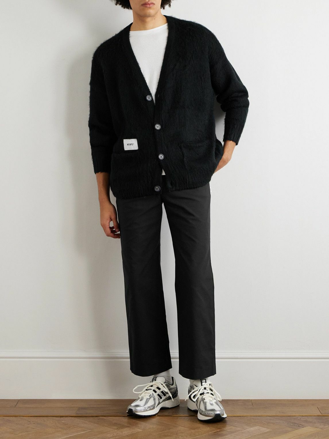 WTAPS - Straight-Leg Cropped Logo-Appliquéd Twill Trousers - Black
