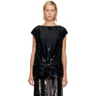 Simone Rocha Black Boxy Peplum Bow Detail Blouse