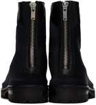 424 Black Pleated Marathon Boots