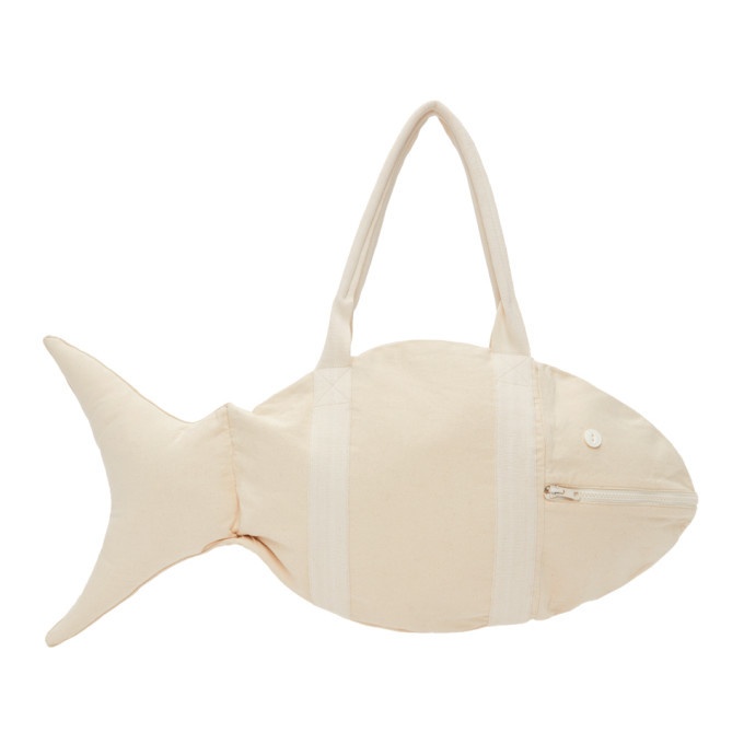 Photo: Bode Off-White Canvas Fish Bag