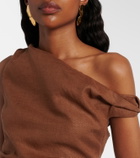 SIR Asymmetric linen minidress