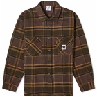 Polar Skate Co. Men's Mike Flannel Shirt in Brown/Mauve