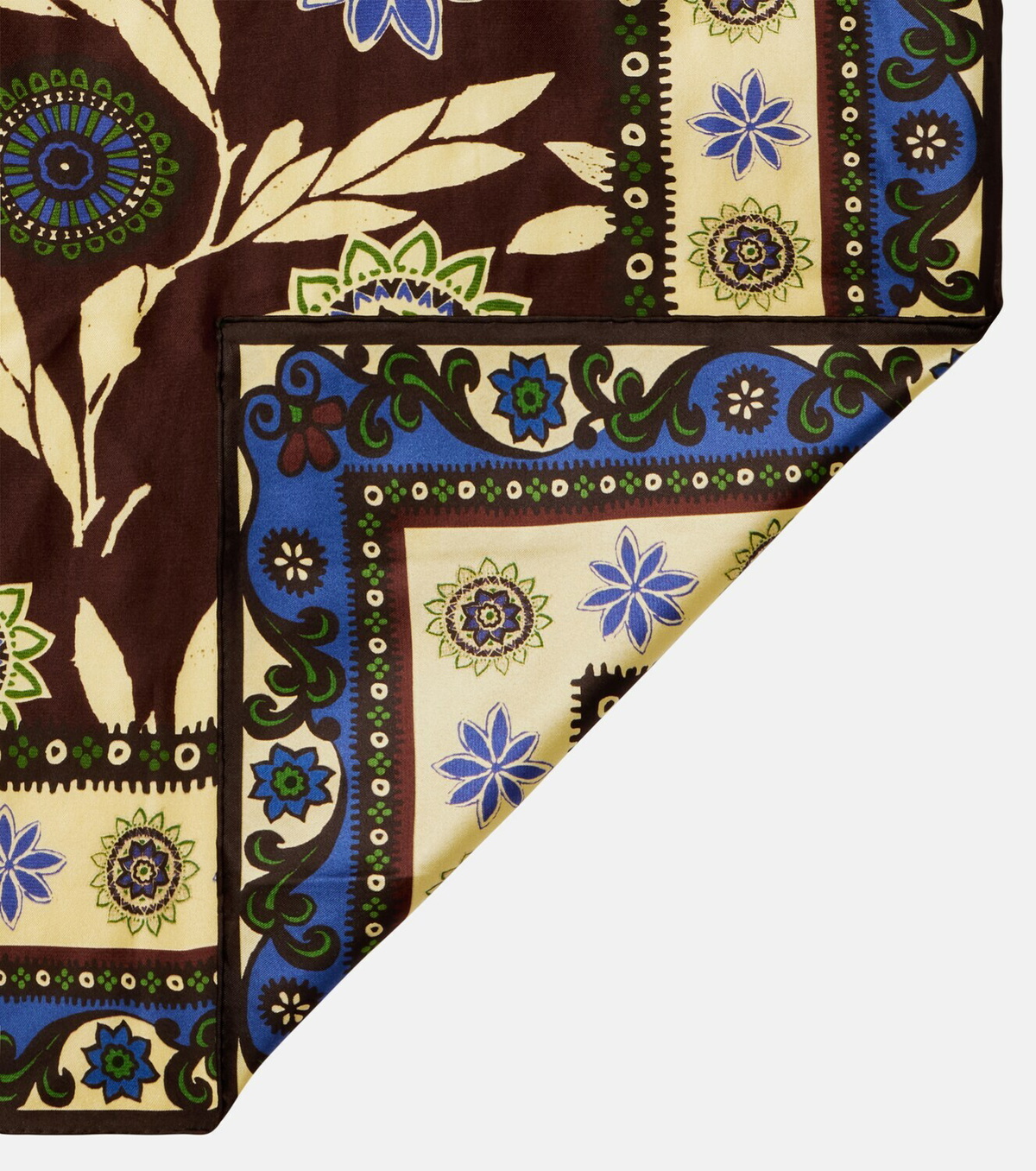 Alémais Floral silk satin scarf