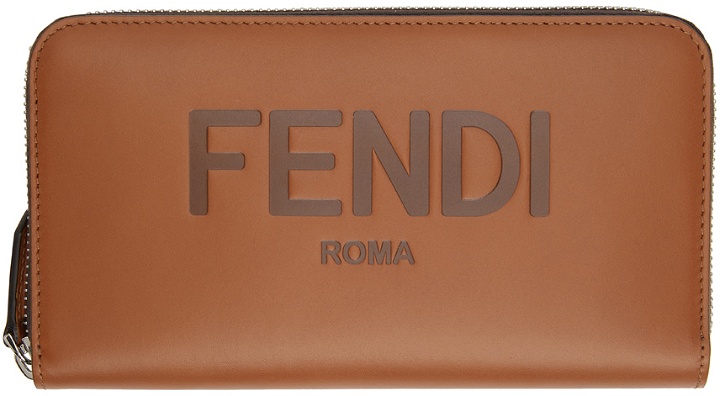 Photo: Fendi Brown Logo Continental Wallet