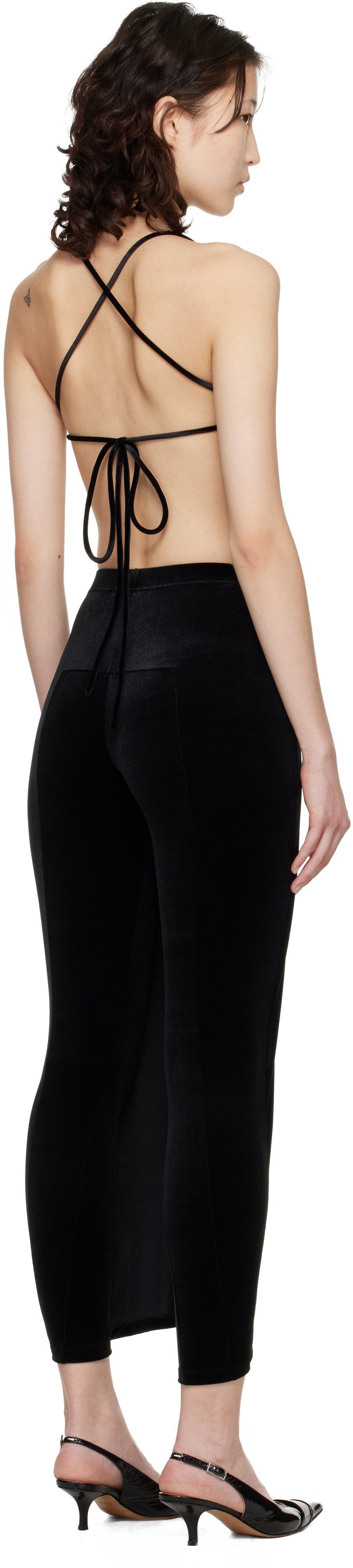 VETEMENTS Black Installed Leggings Maxi Dress