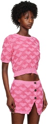 Marco Rambaldi Pink Jacquard Sweater