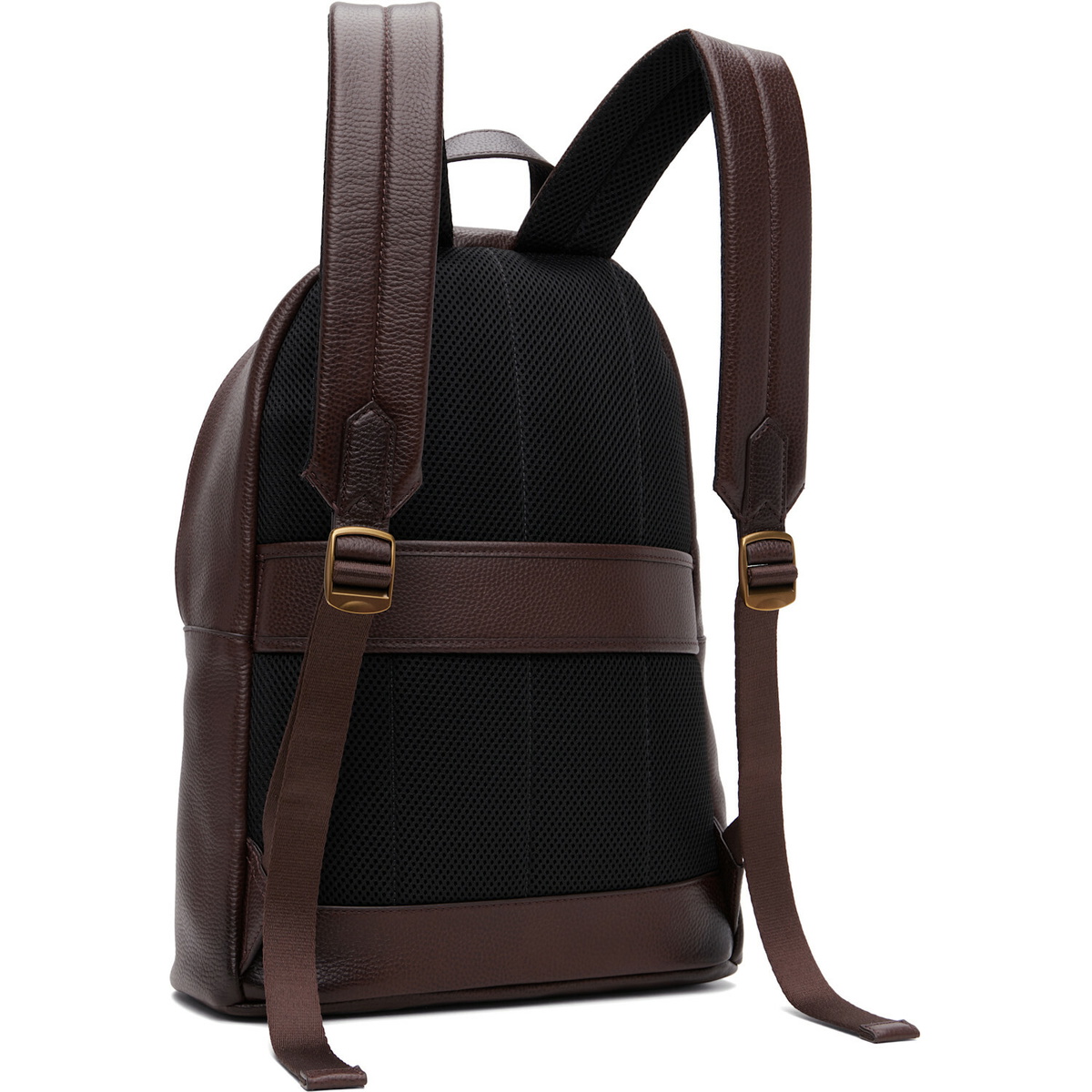 Polo Ralph Lauren Brown Pebbled Leather Backpack