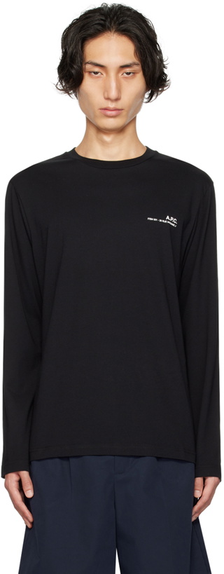 Photo: A.P.C. Black Item Long Sleeve T-Shirt