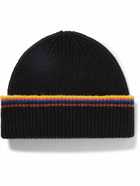 Paul Smith - Striped Ribbed Wool Beanie
