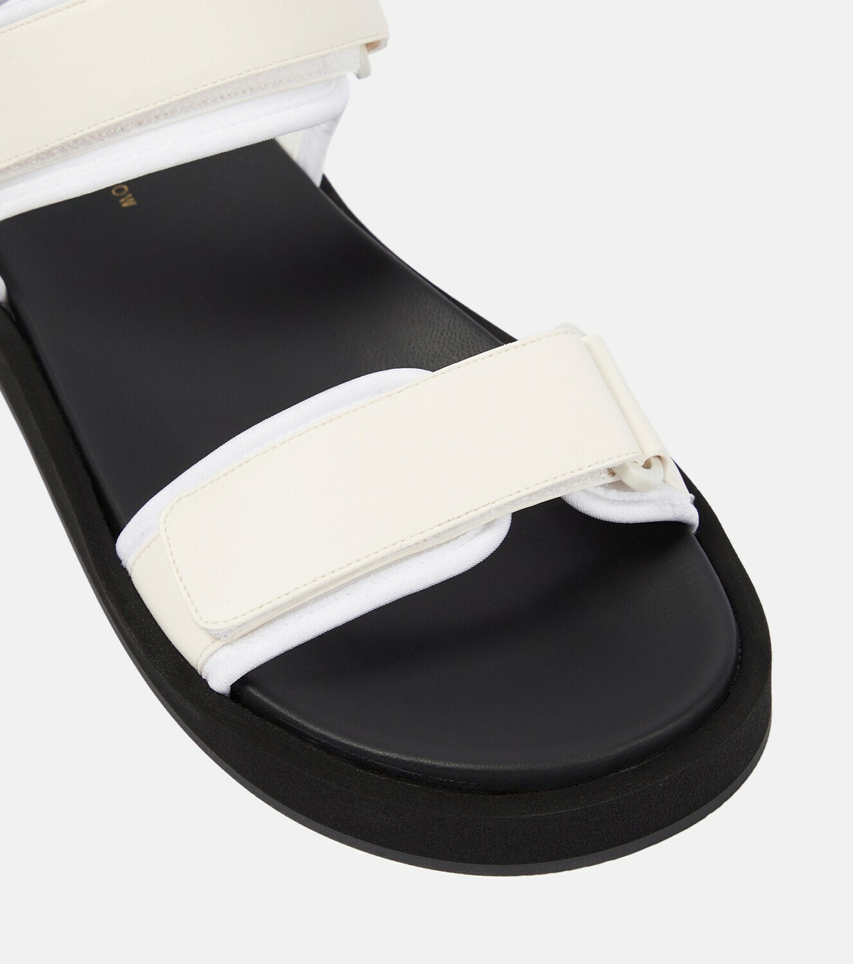 サンダル・ミュール The Row Hook and Loop leather sandals Hook and Loop leather sandals in black - The Row | Mytheresa