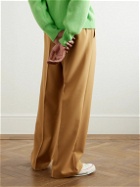 Stockholm Surfboard Club - Elaine Straight-Leg Pleated Recycled-Twill Trousers - Brown