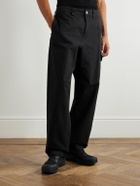 Stone Island - Straight-Leg Logo-Appliquéd Cotton-Ripstop Cargo Trousers - Black