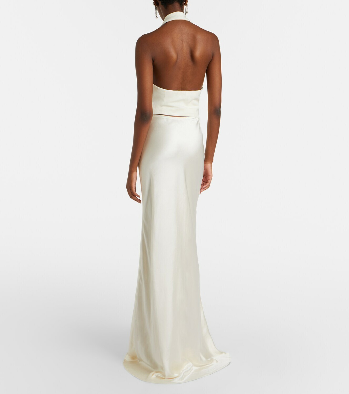 Self-Portrait Satin maxi dress