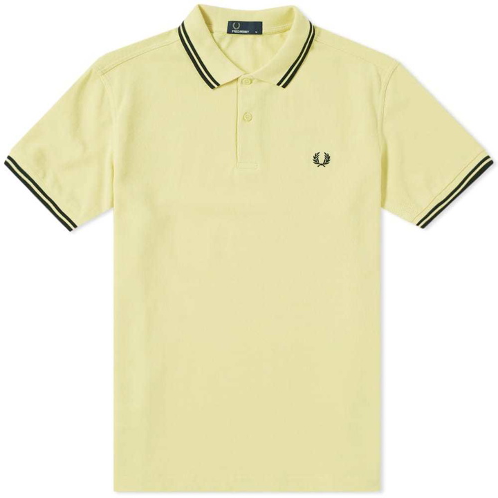 Photo: Fred Perry Slim Fit Twin Tipped Polo Yellow
