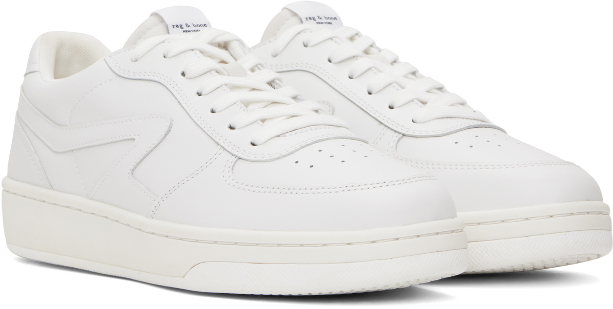 rag & bone White Retro Court Leather Sneakers