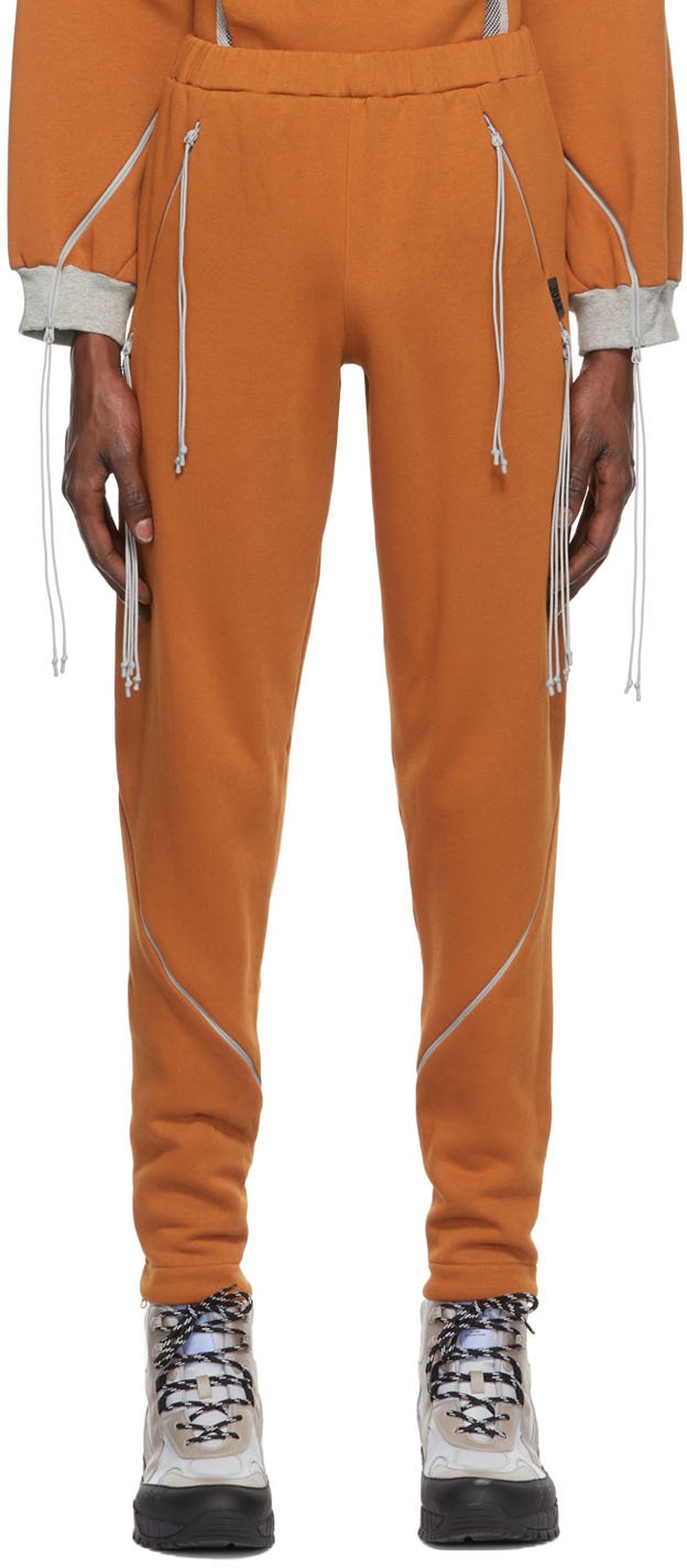 Saul Nash Orange Twist Zip Through Cypher Jogger Lounge Pants Saul Nash