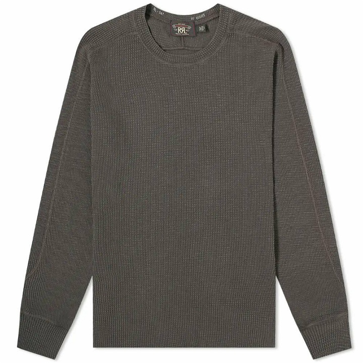 Photo: RRL Men's Long Sleeve T-Shirt in Faded Black Canvas