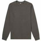 RRL Men's Long Sleeve T-Shirt in Faded Black Canvas