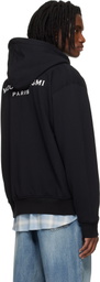 WOOYOUNGMI Black Back Logo Zip-Up Hoodie
