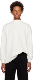 SOPHNET. White Mock Neck Sweatshirt