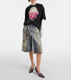 Acne Studios Judda printed denim shorts