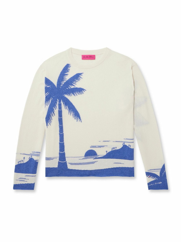 Photo: The Elder Statesman - Intarsia-Knit Cashmere Sweater - Neutrals