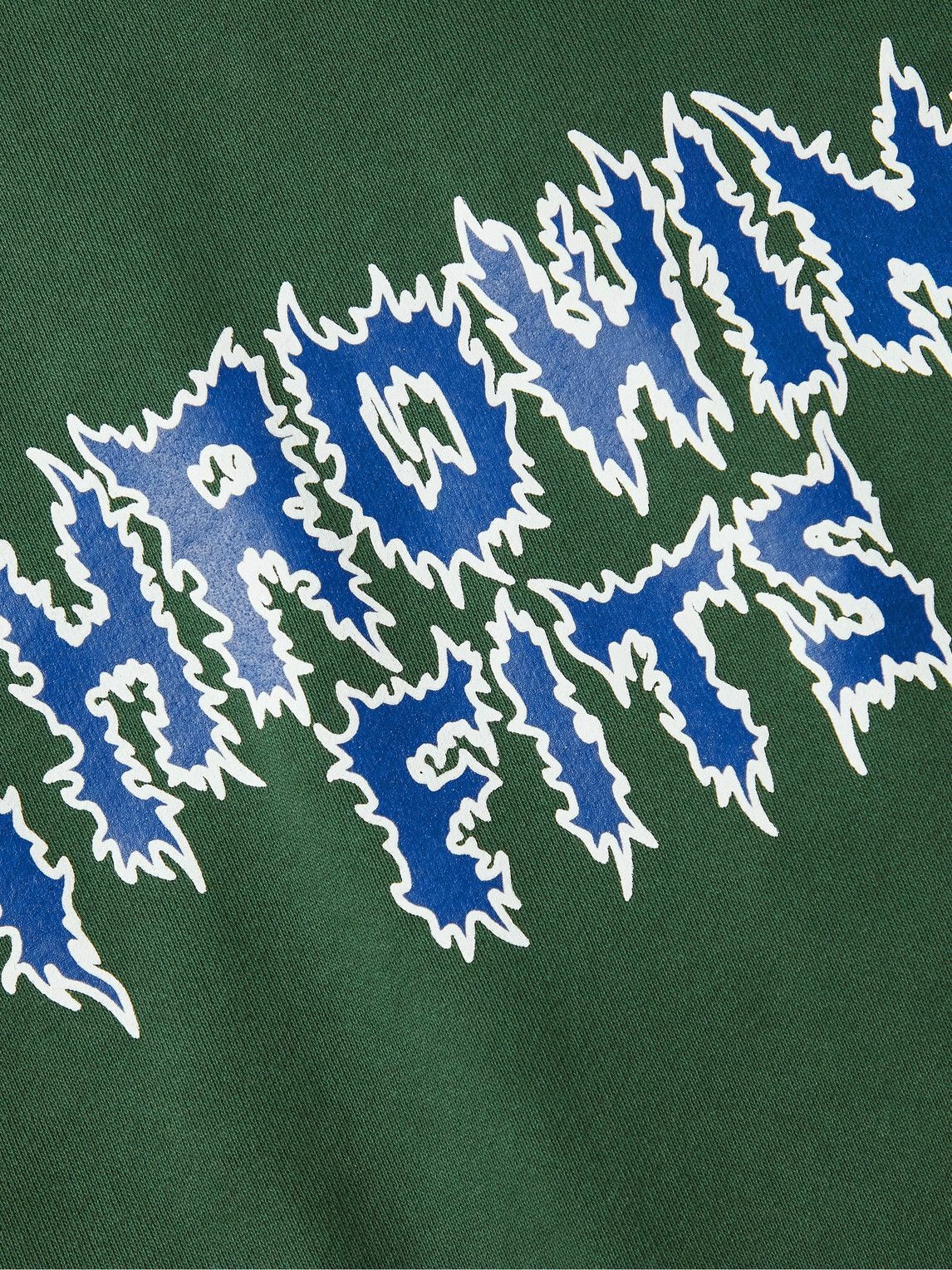 Throwing Fits LogoPrint CottonJersey Hoodie Green