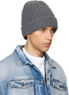 Maison Margiela Gray Ribbed Beanie