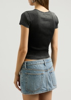 Alexander Wang Logo-embellished Cotton T-shirt Black