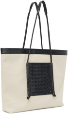 Bottega Veneta Off-White & Black Portello Tote