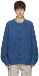 Acne Studios Blue Crewneck Cardigan