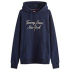 Tommy Jeans Men's Luxe Serif NY Hoodie in Dark Night Navy