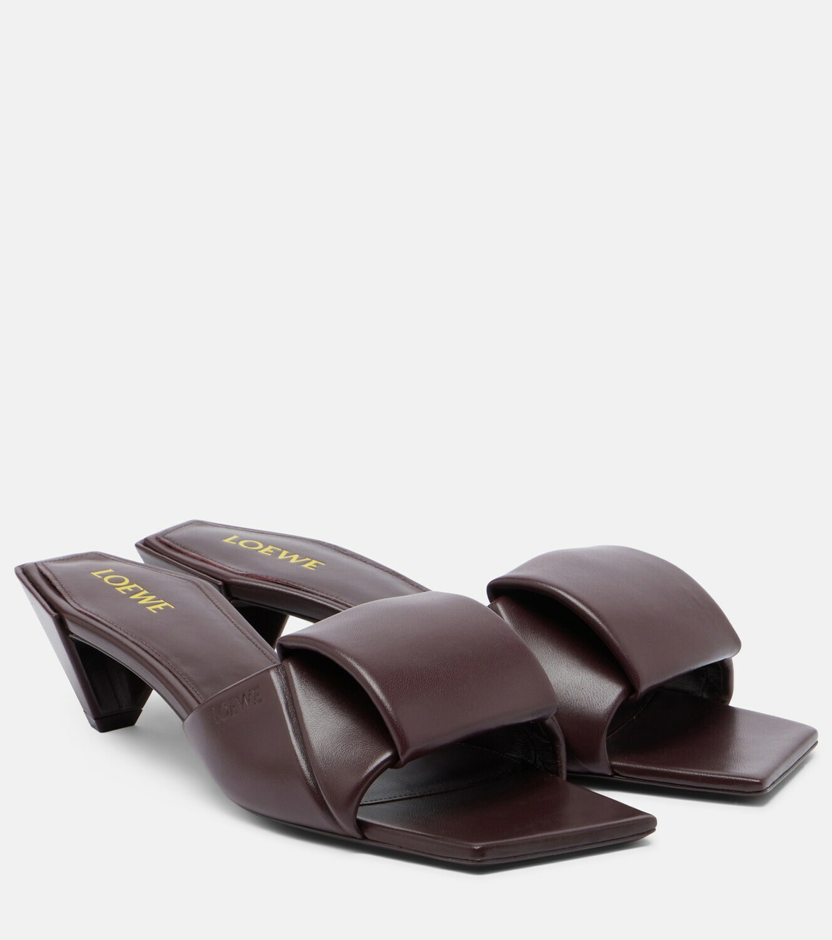 Loewe Origami leather mules