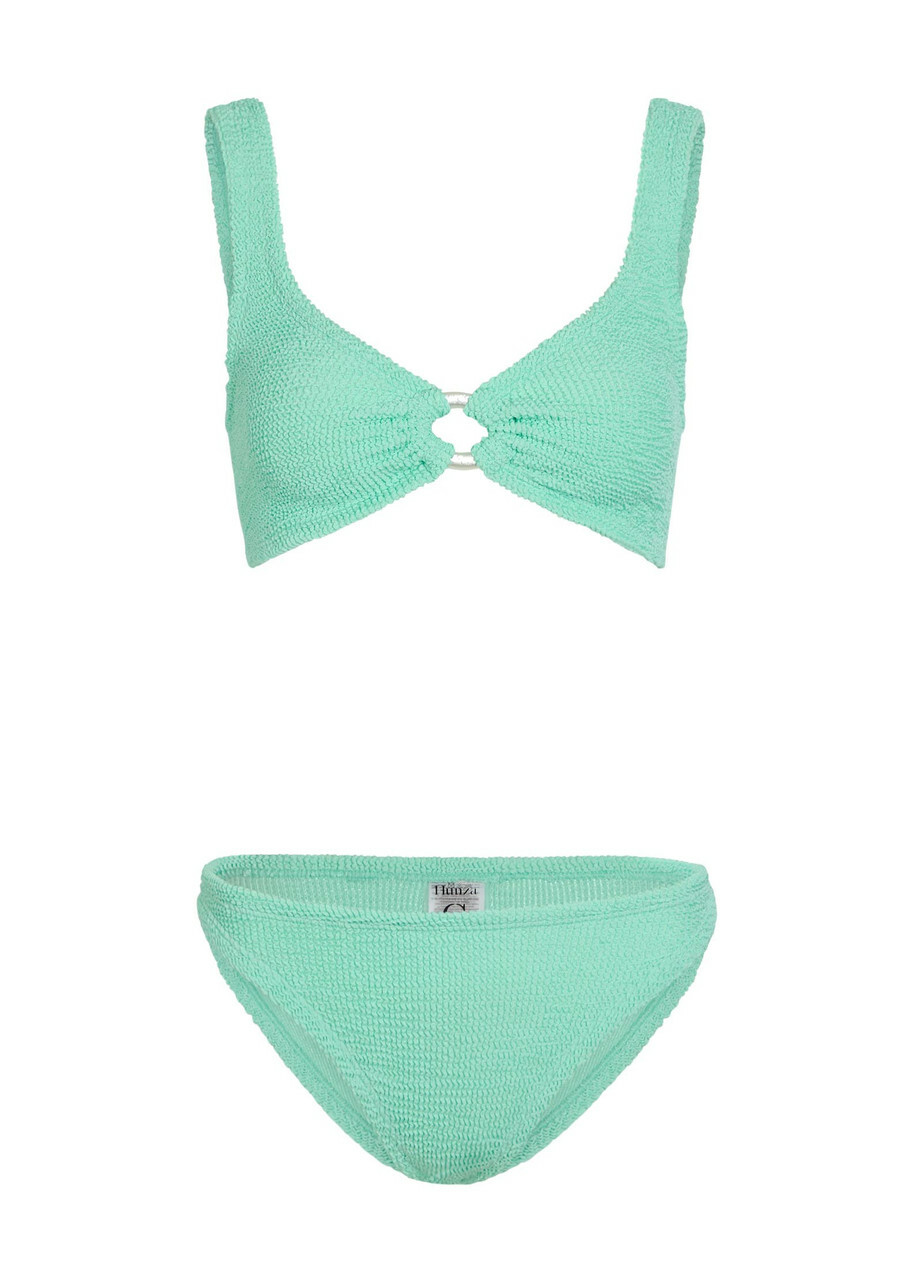 Hunza G Julia Crinkle Bikini - Mint - One Size