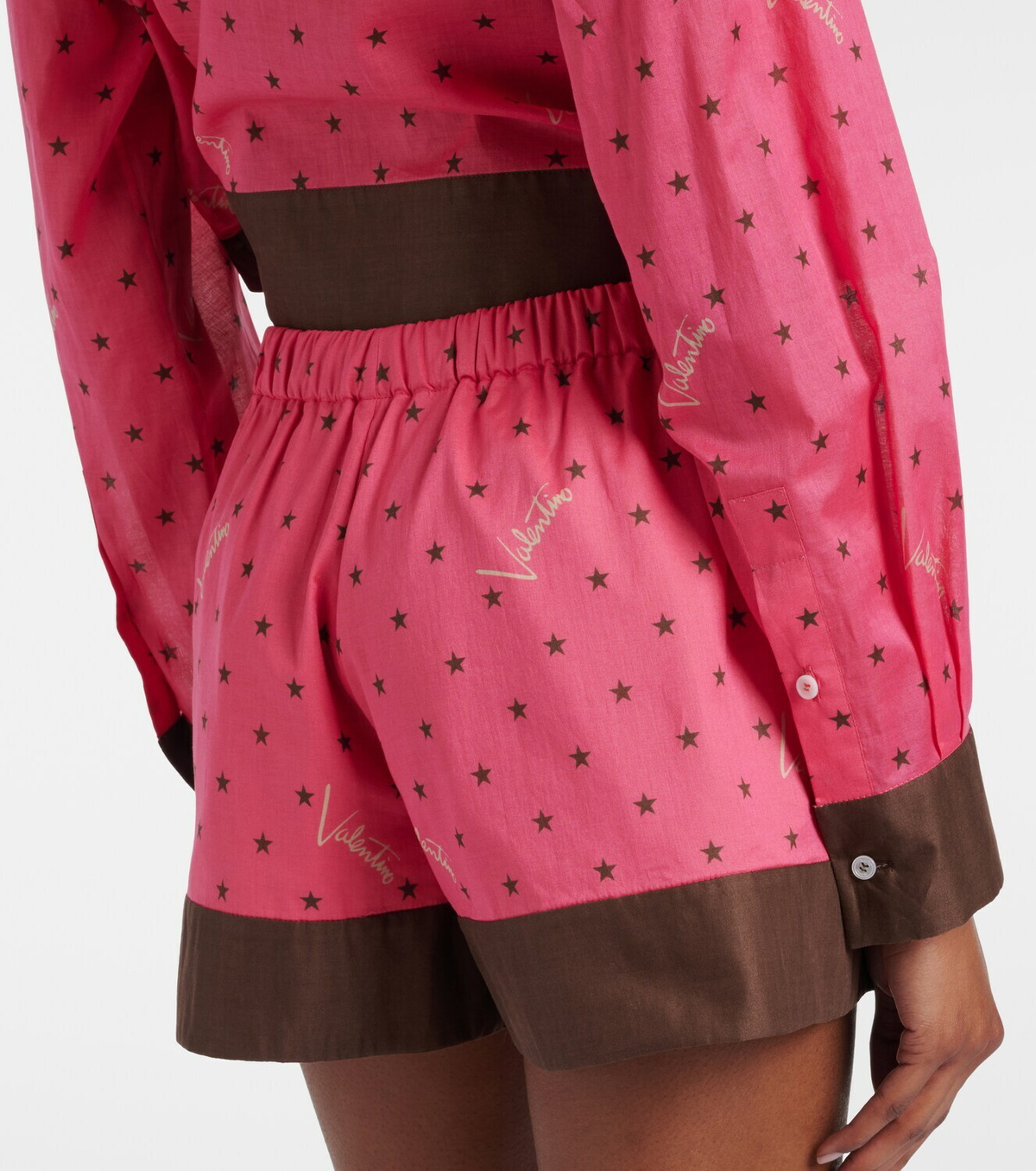 Valentino Printed cotton shorts