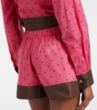 Valentino Printed cotton shorts