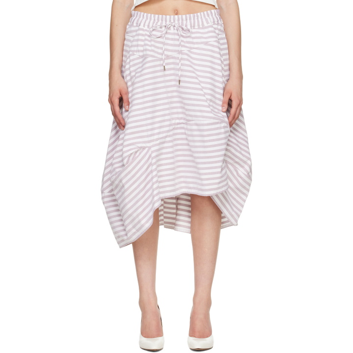 Photo: Vivienne Westwood White & Burgundy Aerodrome Midi Skirt