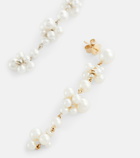 Sophie Bille Brahe - Cellie Longue 14kt gold earrings with pearls