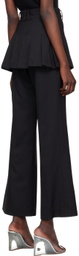 Rokh Black Pleated Mini Skirt Trousers
