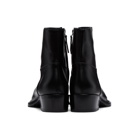 Acne Studios Black Square-Toe Zip Boots