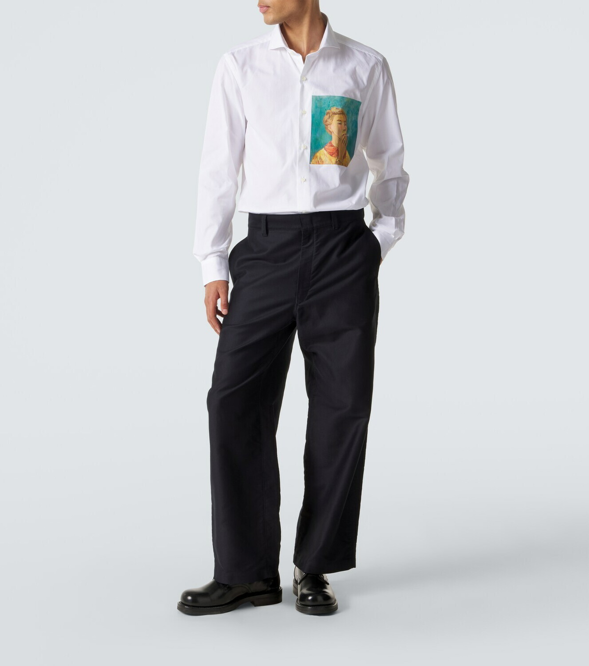 Junya Watanabe x Luigi Borrelli printed cotton shirt