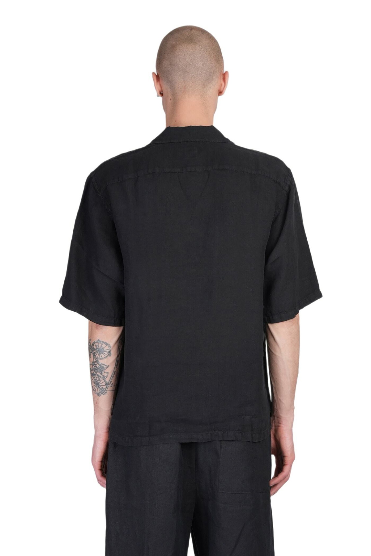 120% Lino Shirt In Black Linen