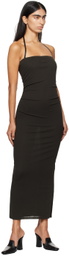 Nanushka Black Eliz Midi Dress