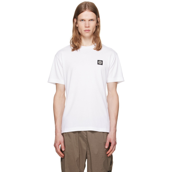 Photo: Stone Island White 2100027 60/2 Cotton Jersey T-shirt