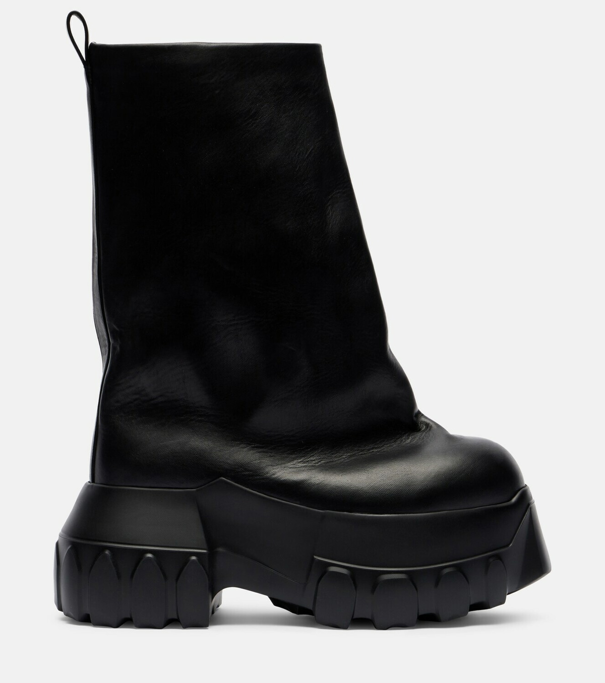 Rick Owens Mega Tractor leather mid-calf boots