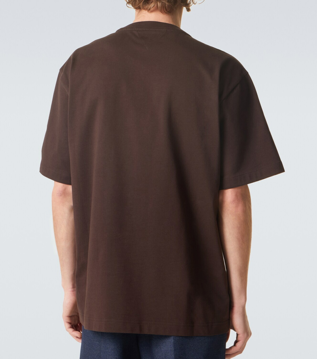 Bottega Veneta Suede-trimmed cotton jersey T-shirt